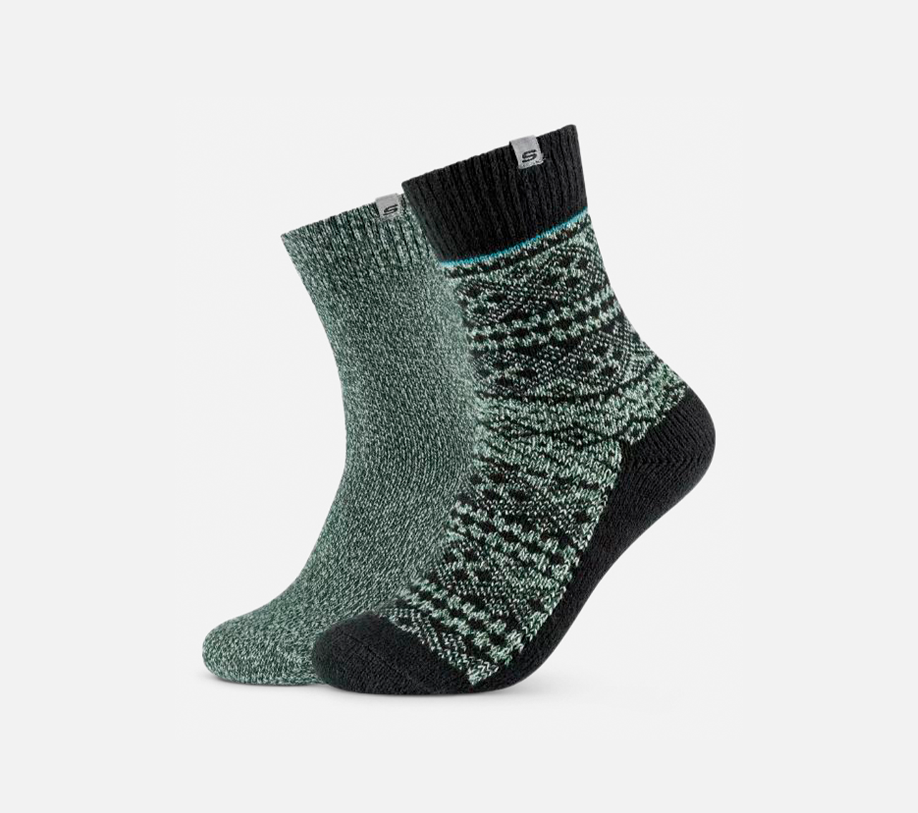 Sokker med jacquardmønster, 2. stk. Sock Skechers