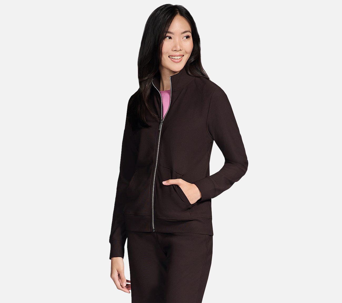 GO LUXE RIB Full Zip Jacket Clothes Skechers.no