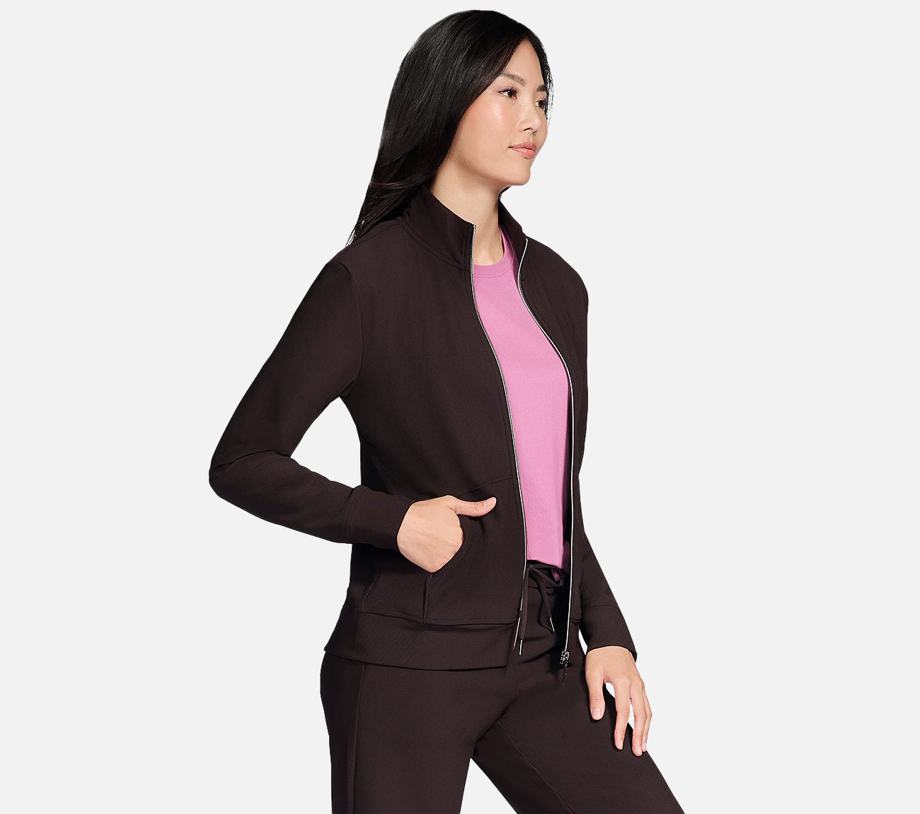GO LUXE RIB Full Zip Jacket Clothes Skechers.no