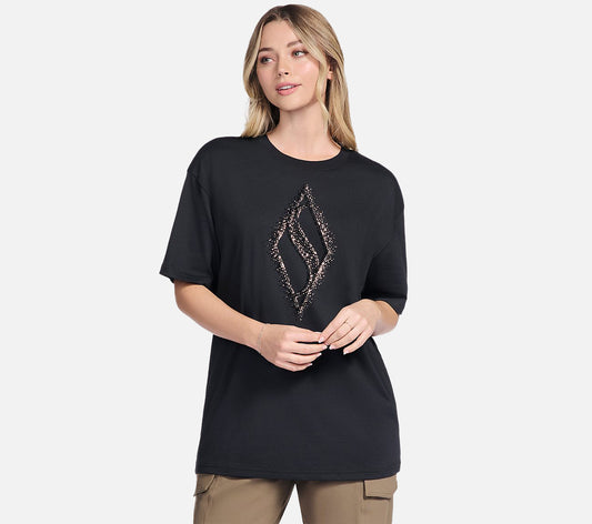 Gold Splatter Diamond Short Sleeve Tee Clothes Skechers.no