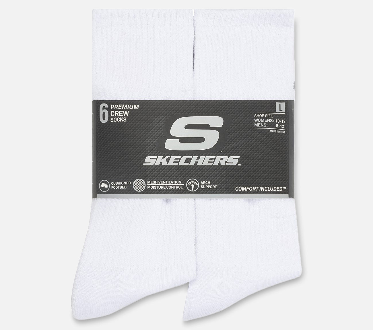 6-pakning sporty crew-sokker Sock Skechers.no