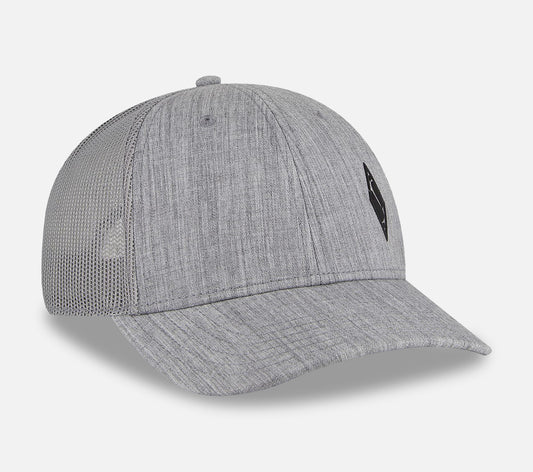 Cap - Heather Gray Trucker W/Diamond Hat Hat Skechers