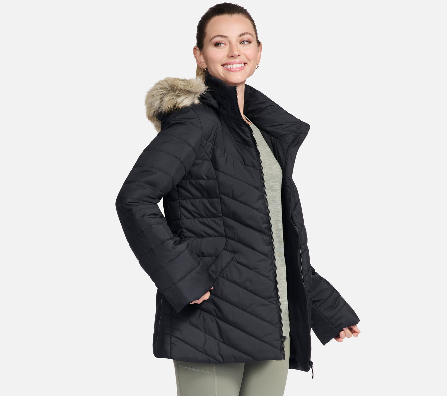 On-the-GO GO SHIELD Cozy Fit Belted Parka Clothes Skechers.no