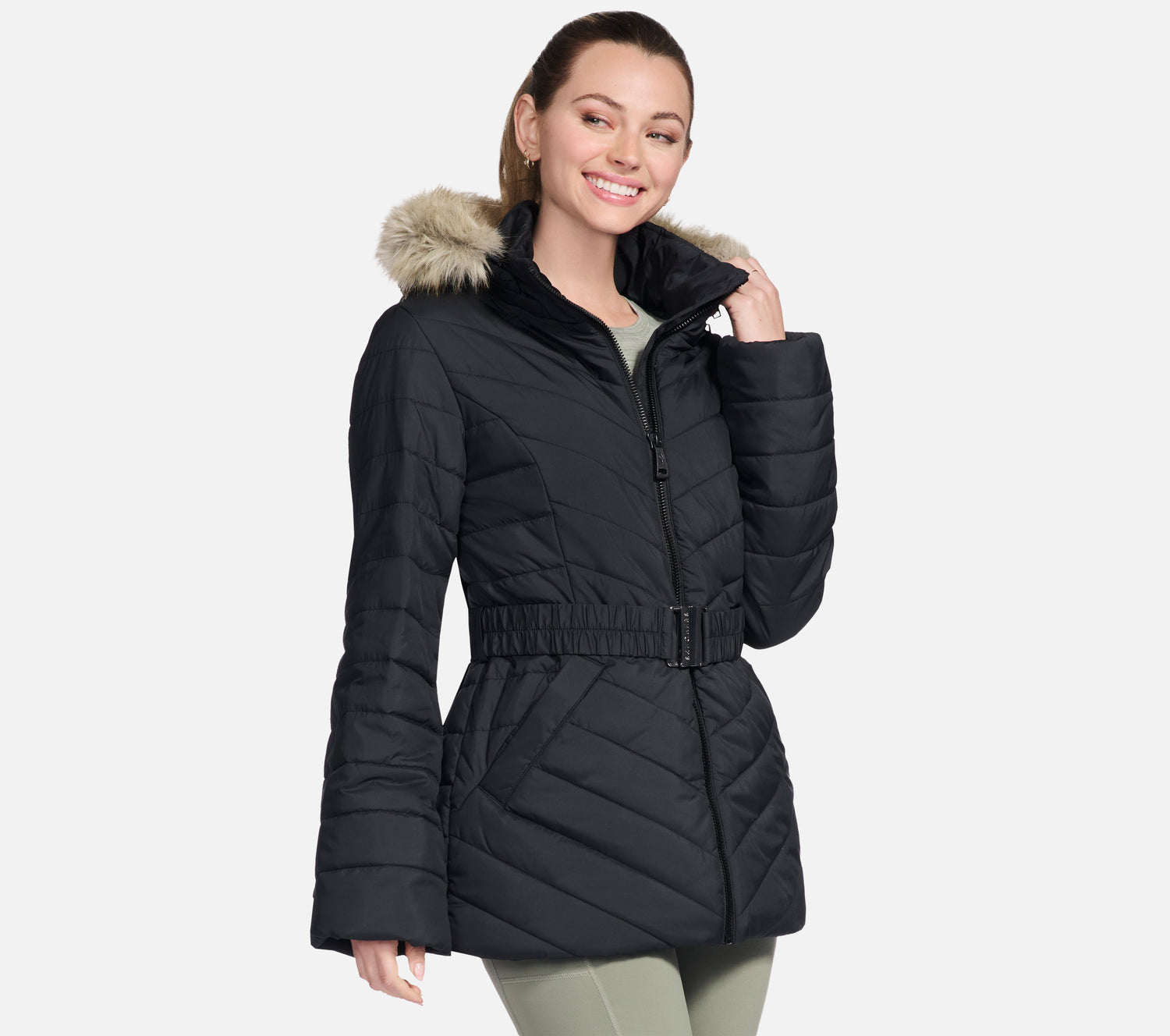 On-the-GO GO SHIELD Cozy Fit Belted Parka Clothes Skechers.no