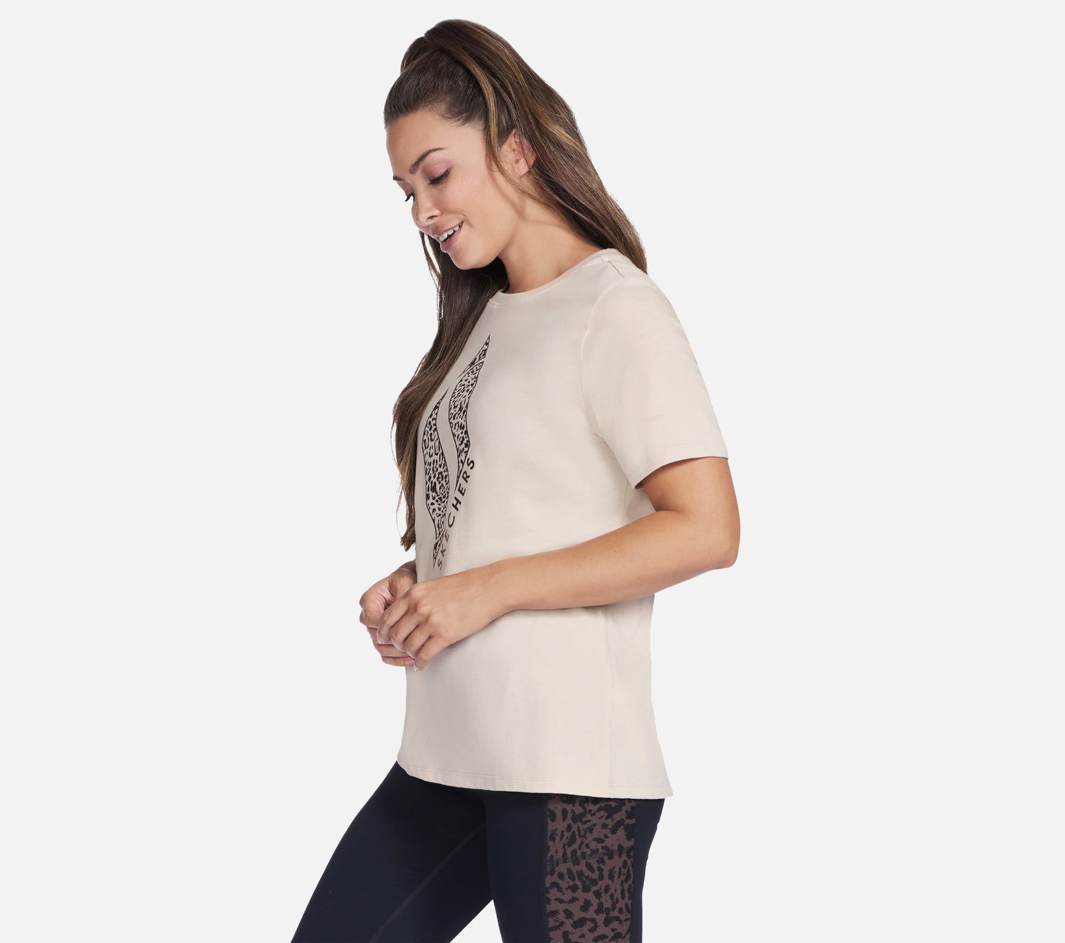 Diamond Cheetah Short Sleeve Tee Clothes Skechers.no