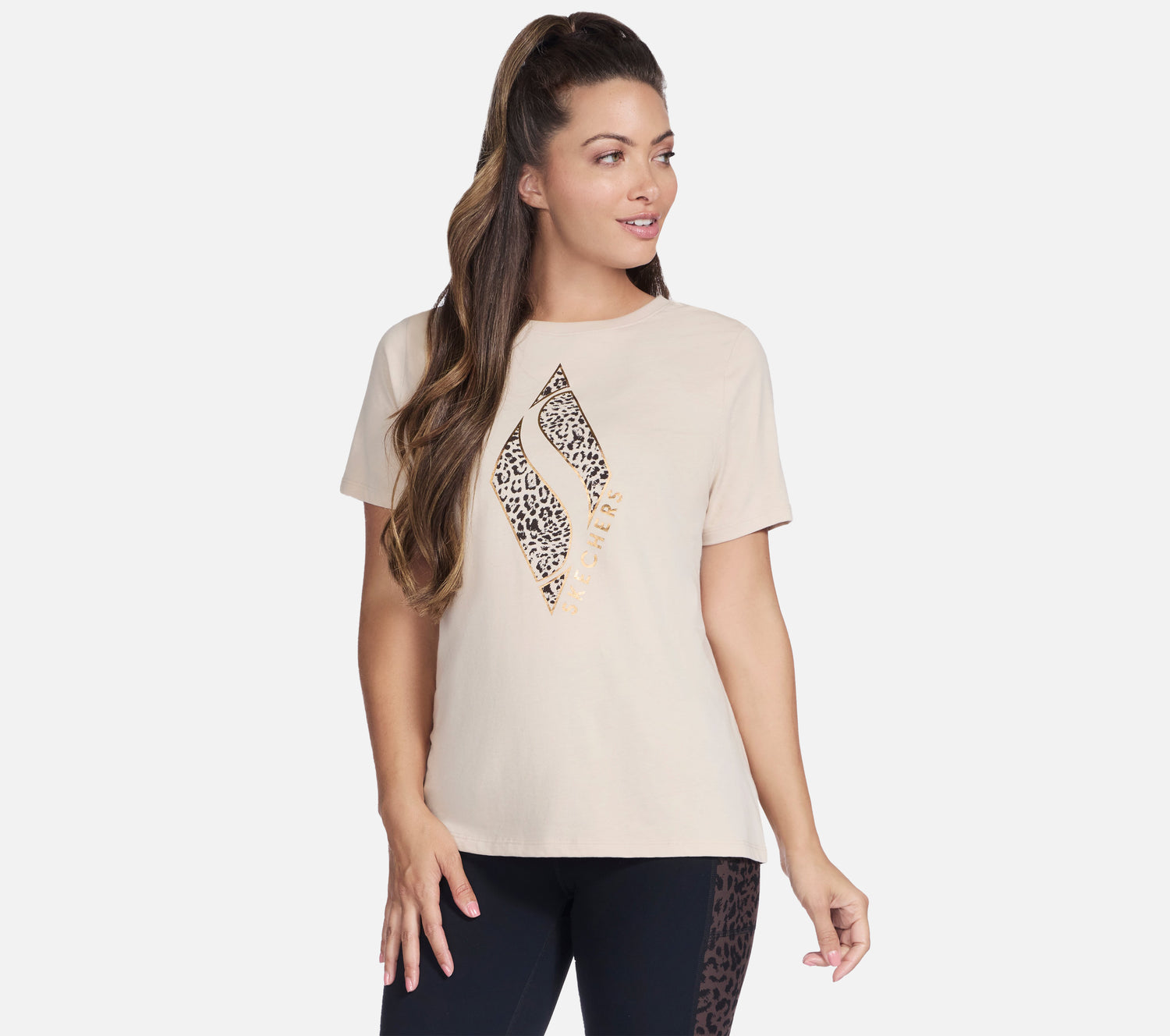 Diamond Cheetah Short Sleeve Tee Clothes Skechers.no
