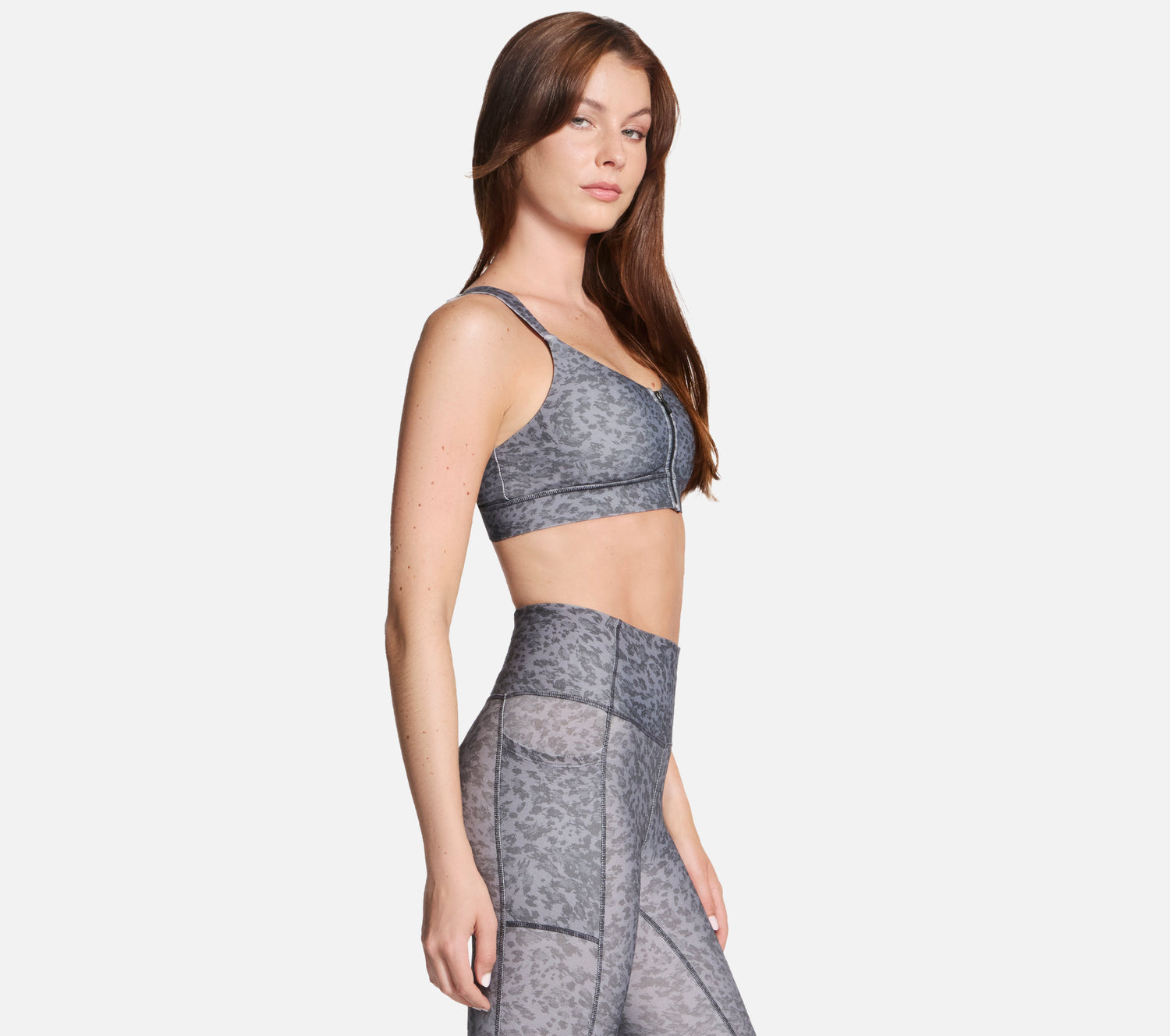 GO WALK Evolution Printed Zip Front Bra Clothes Skechers.no