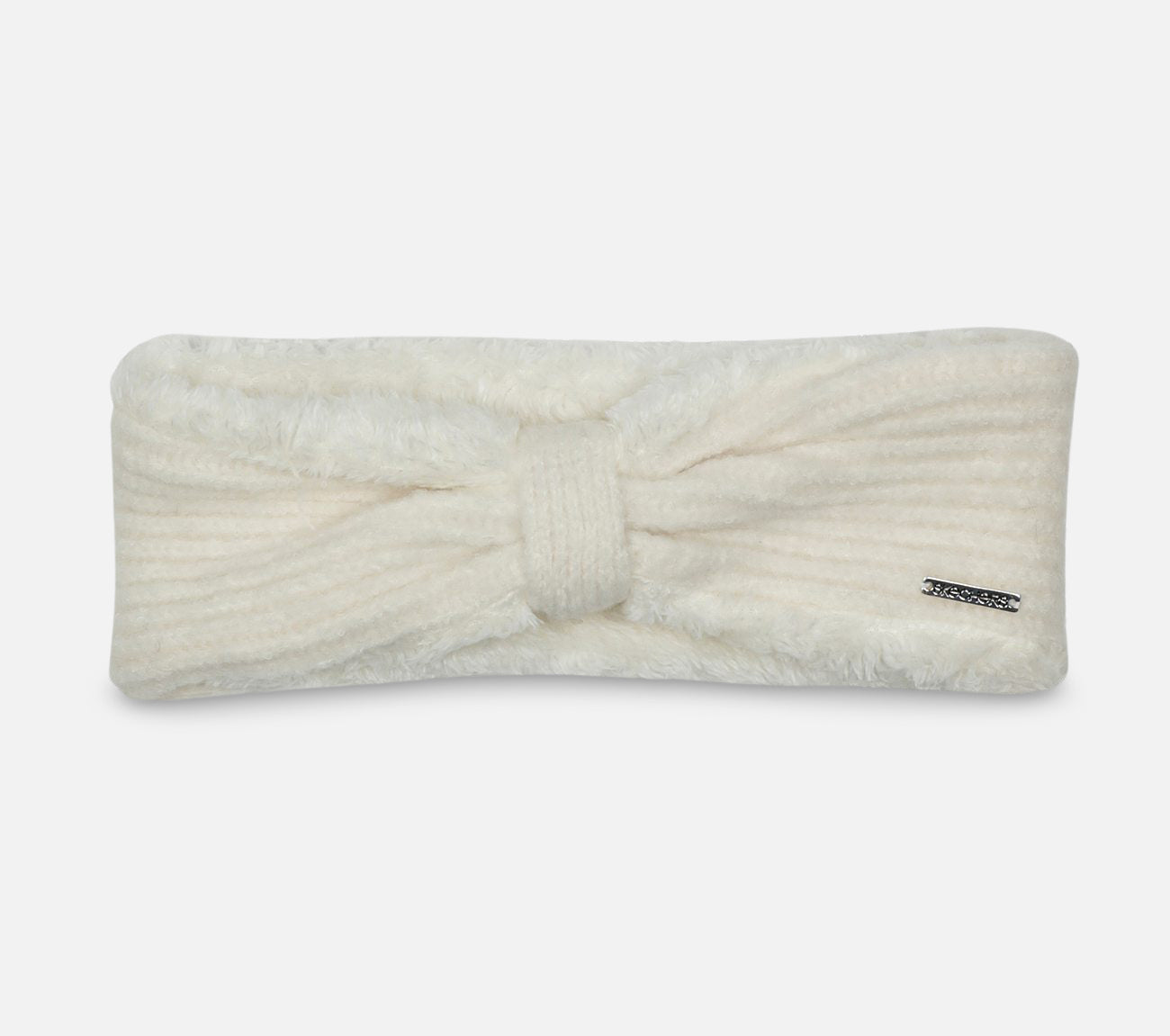 Ribbed Knit Bow Headwrap Hat Skechers
