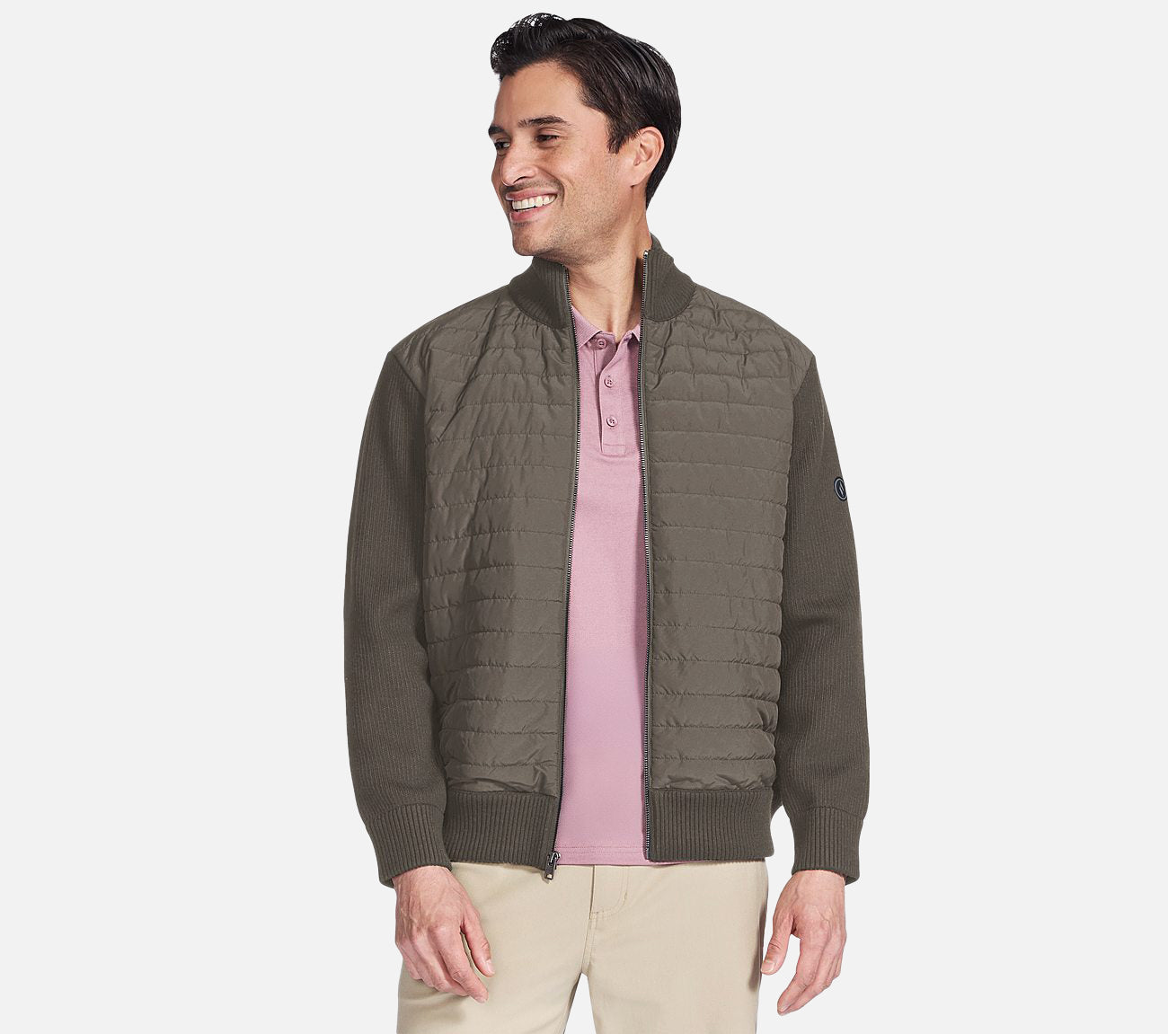 The Hoodless Hoodie - Knit Hybrid Jacket Clothes Skechers.no