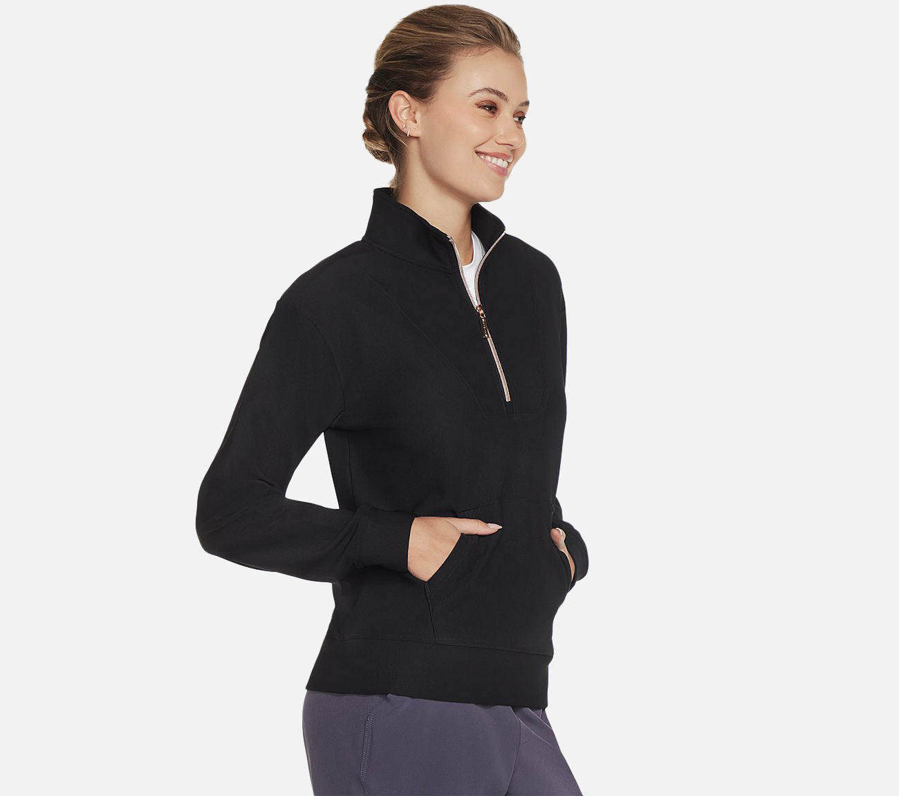 GO LUXE Rib 1/4 Zip Clothes Skechers.no