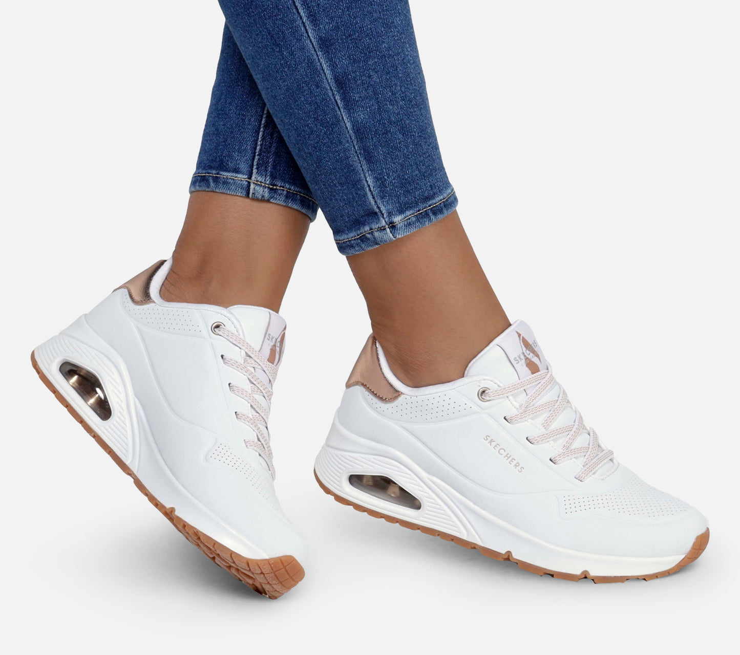 Wide Fit: Uno - Shimmer Away Shoe Skechers.no