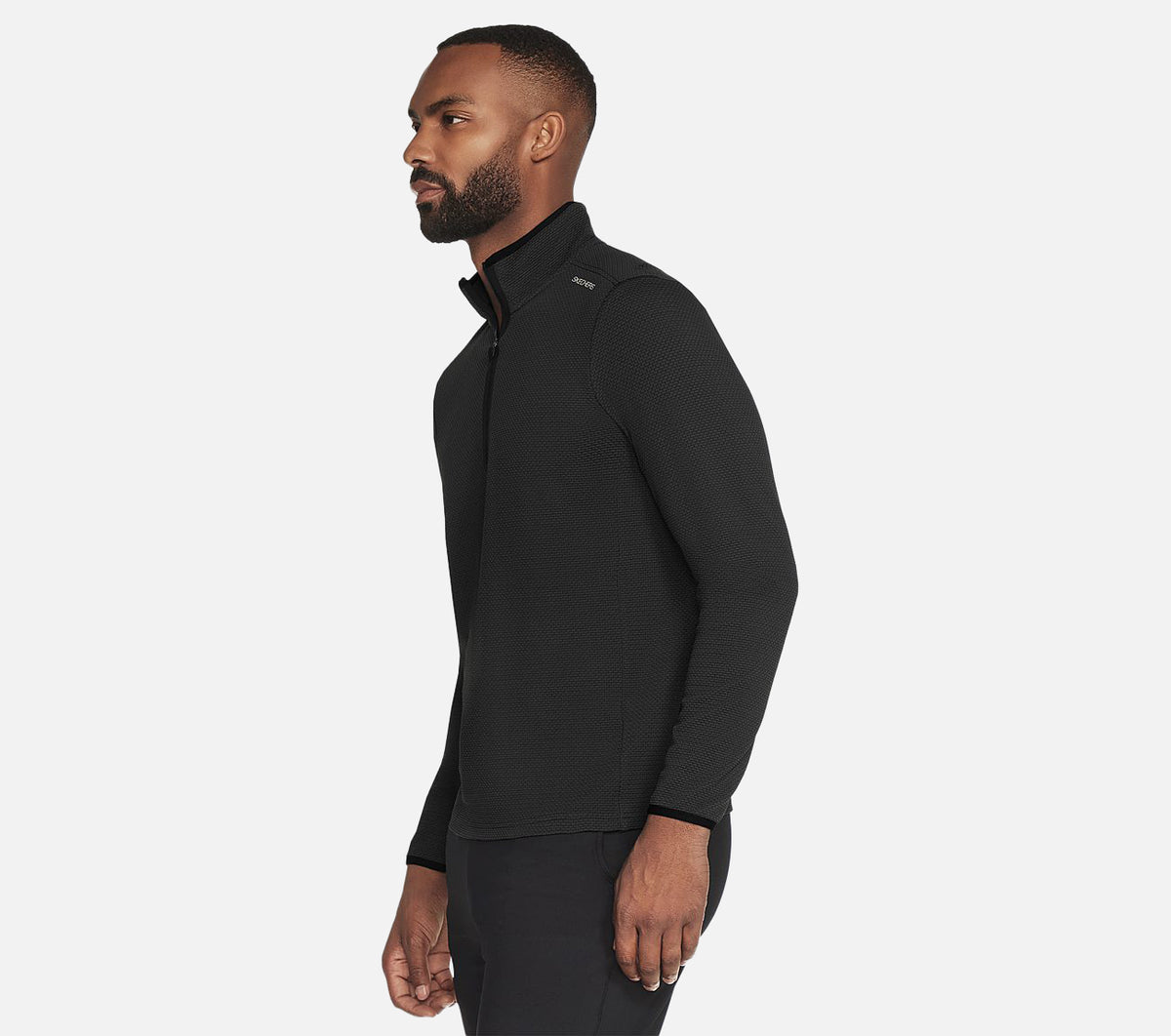 Skech-Knits Burst 1/4 Zip | Svart 1/4 zip-genser - Kjøp her – Skechers.no