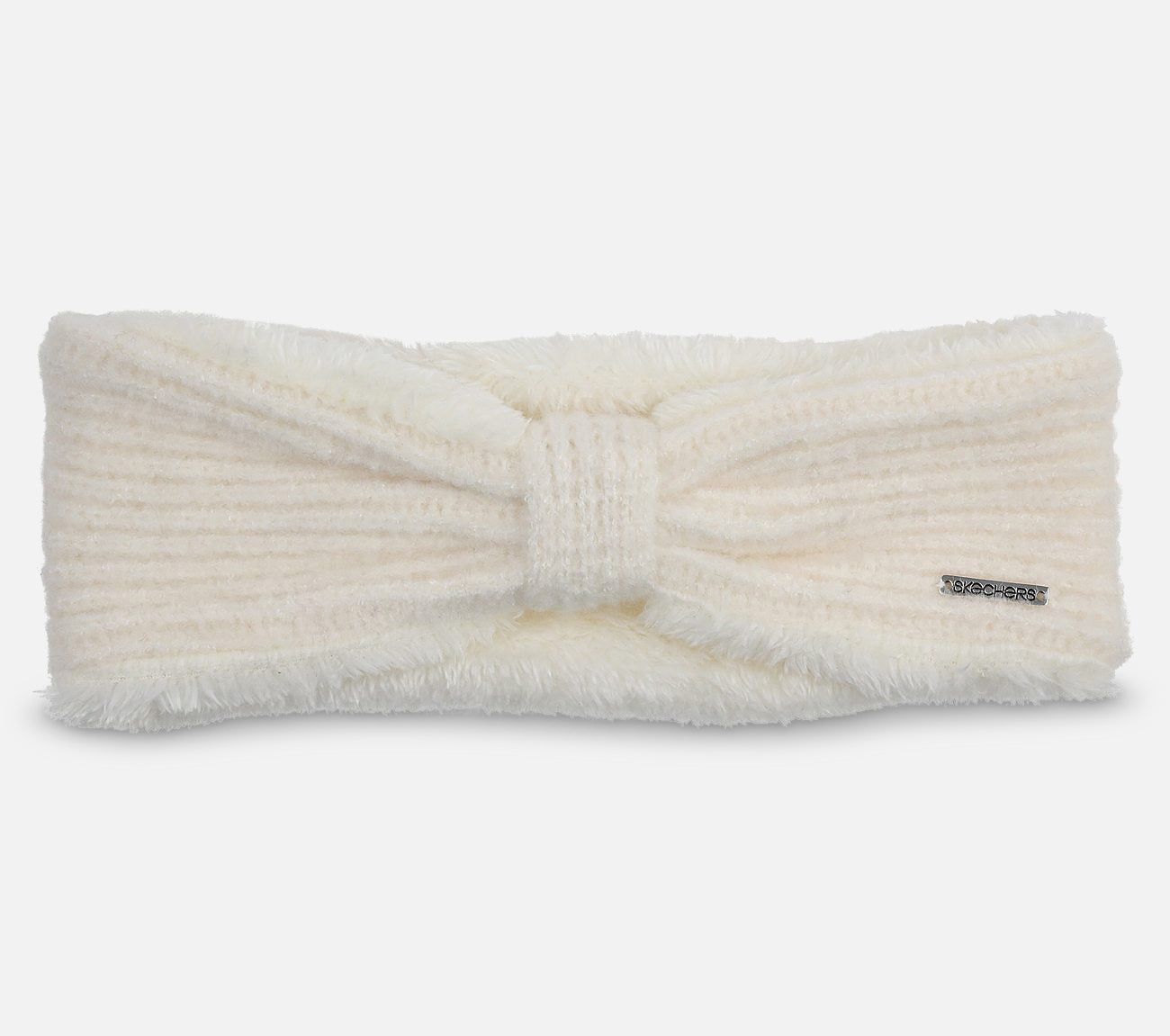 Ribbed Knit Bow Headwrap Hat Skechers