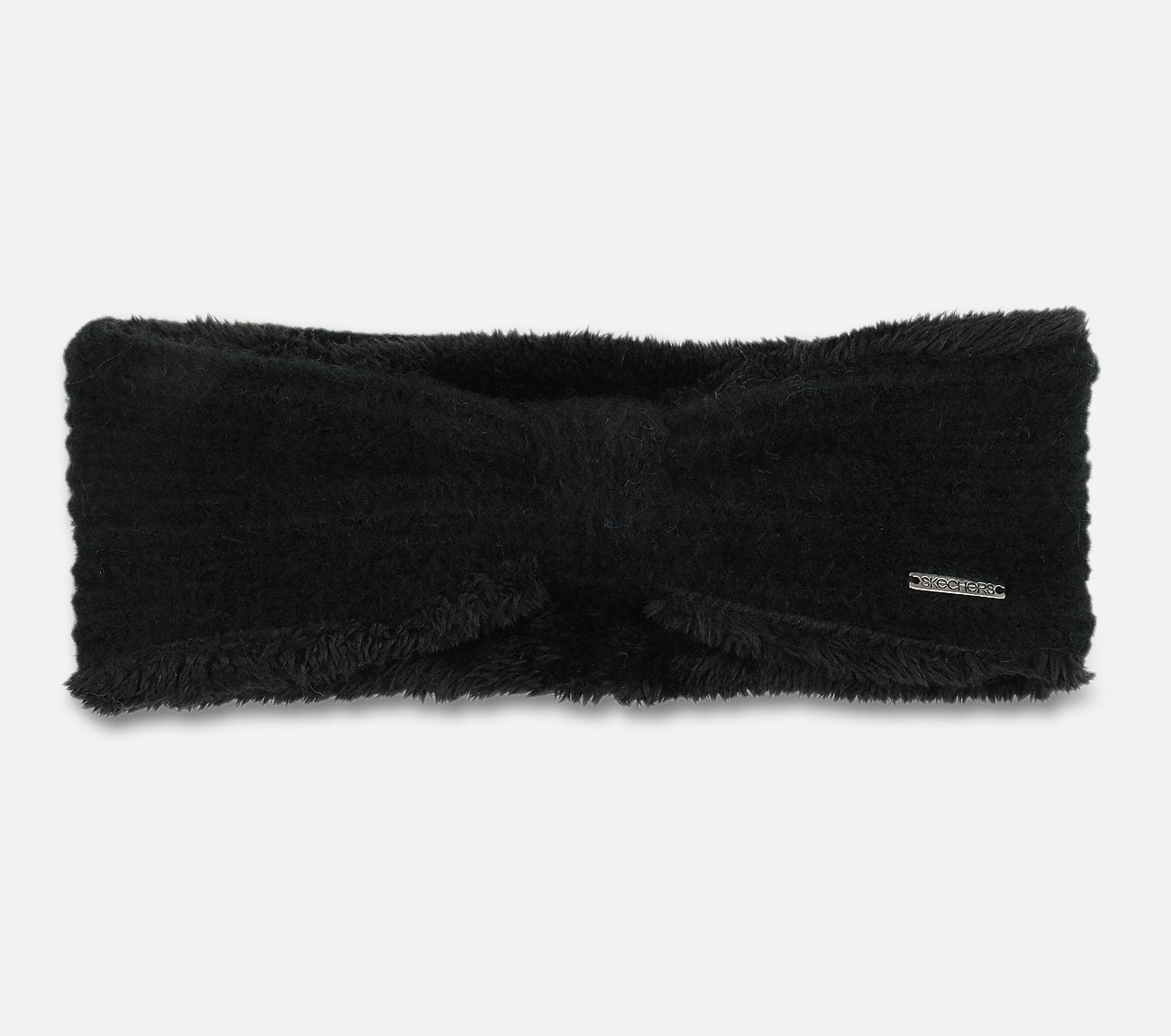 Ribbed Knit Bow Headwrap Hat Skechers