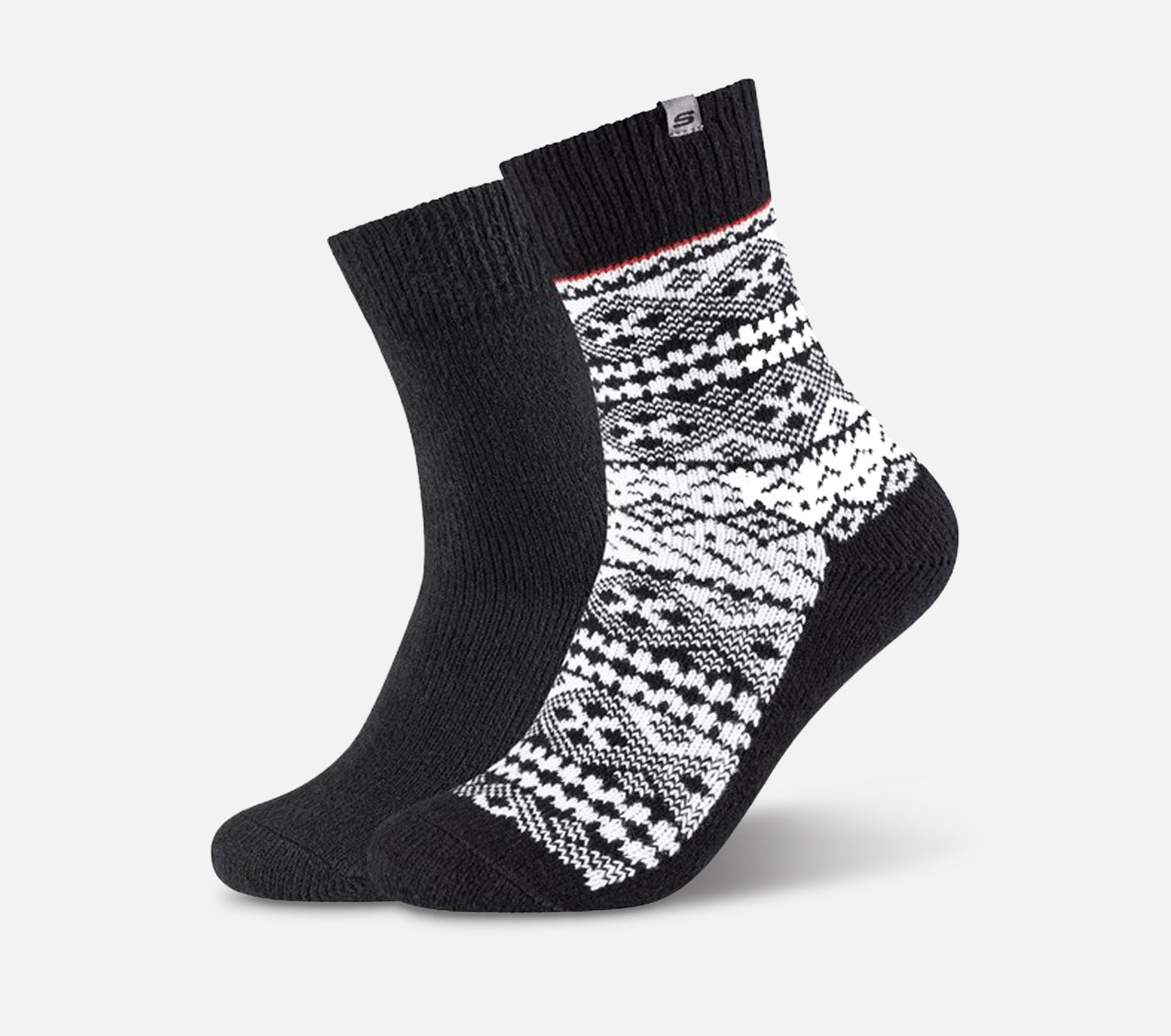 Sokker med jacquardmønster, 2. stk. Sock Skechers