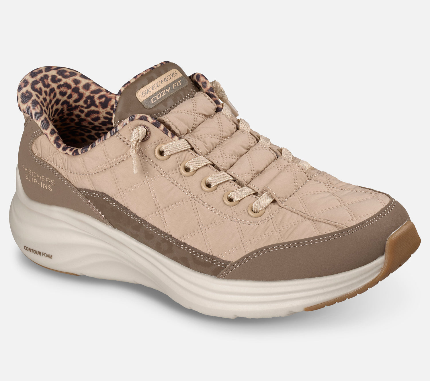 Slip-ins: Contour Foam – Cozy Fit Leopard Dream Shoe Skechers.no