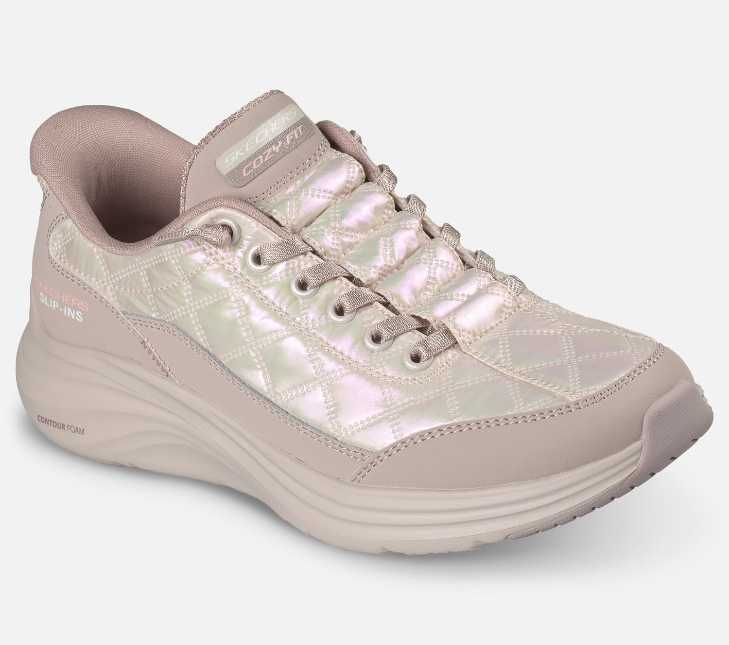 Slip-ins: Contour Foam Cozy Fit - Shining Pearl Shoe Skechers.no