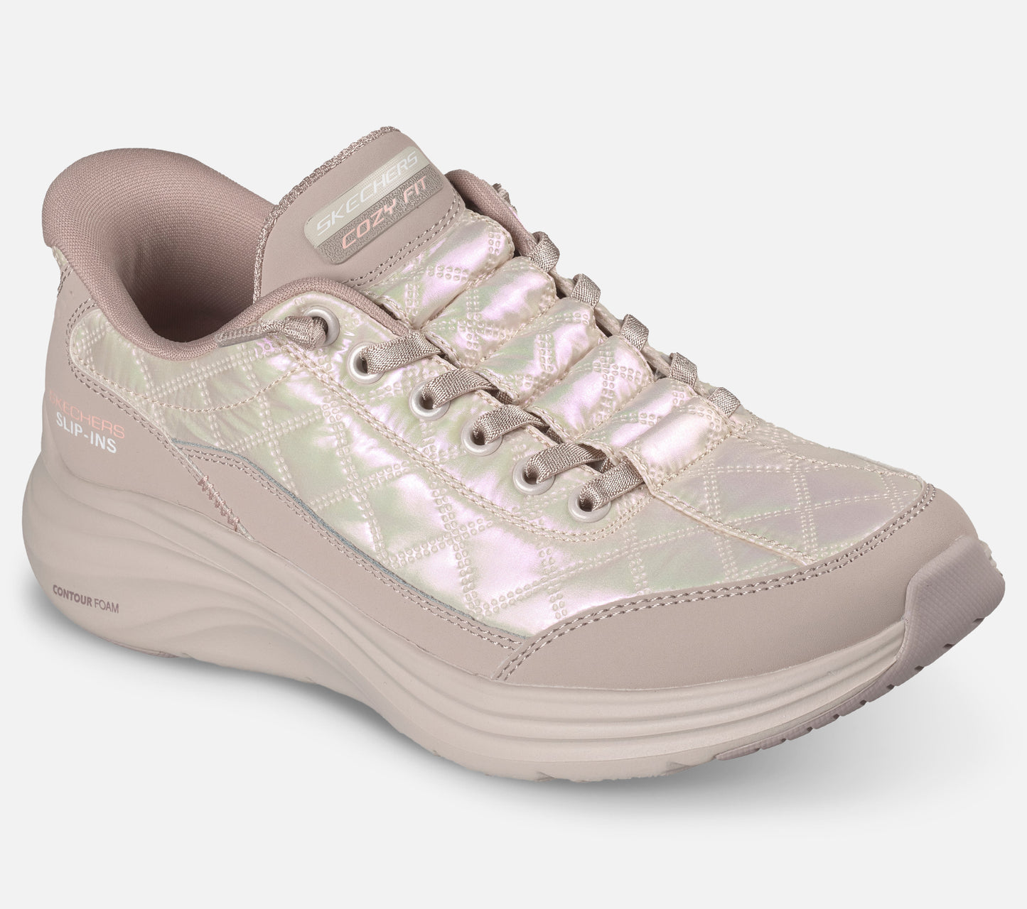 Slip-ins: Contour Foam Cozy Fit - Shining Pearl Shoe Skechers.no