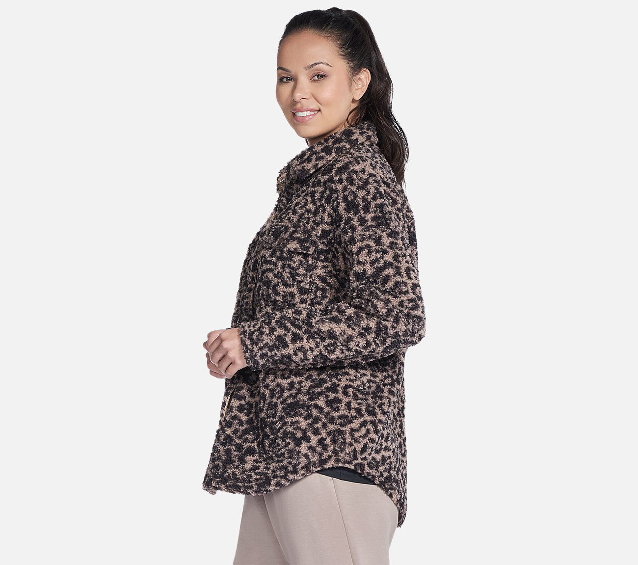 On-the-GO Cheetah Sherpa Jacket Clothes Skechers.no