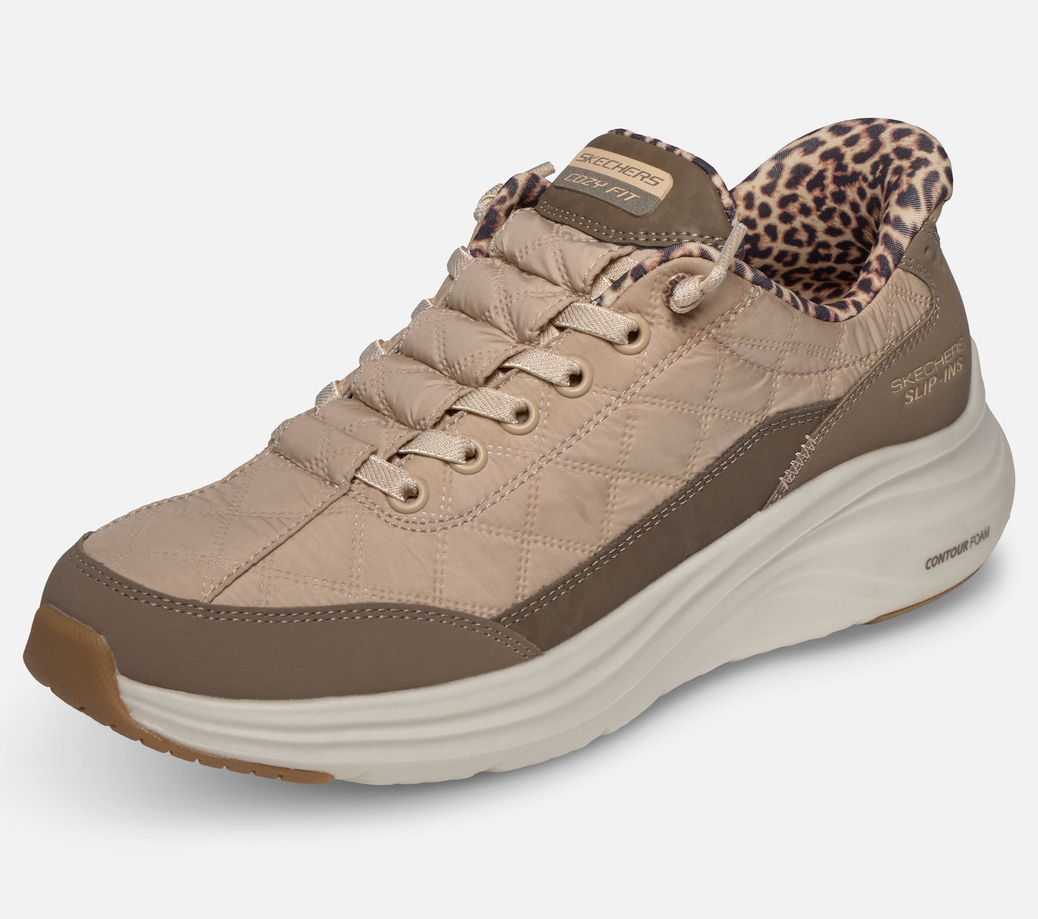 Slip-ins: Contour Foam – Cozy Fit Leopard Dream Shoe Skechers.no