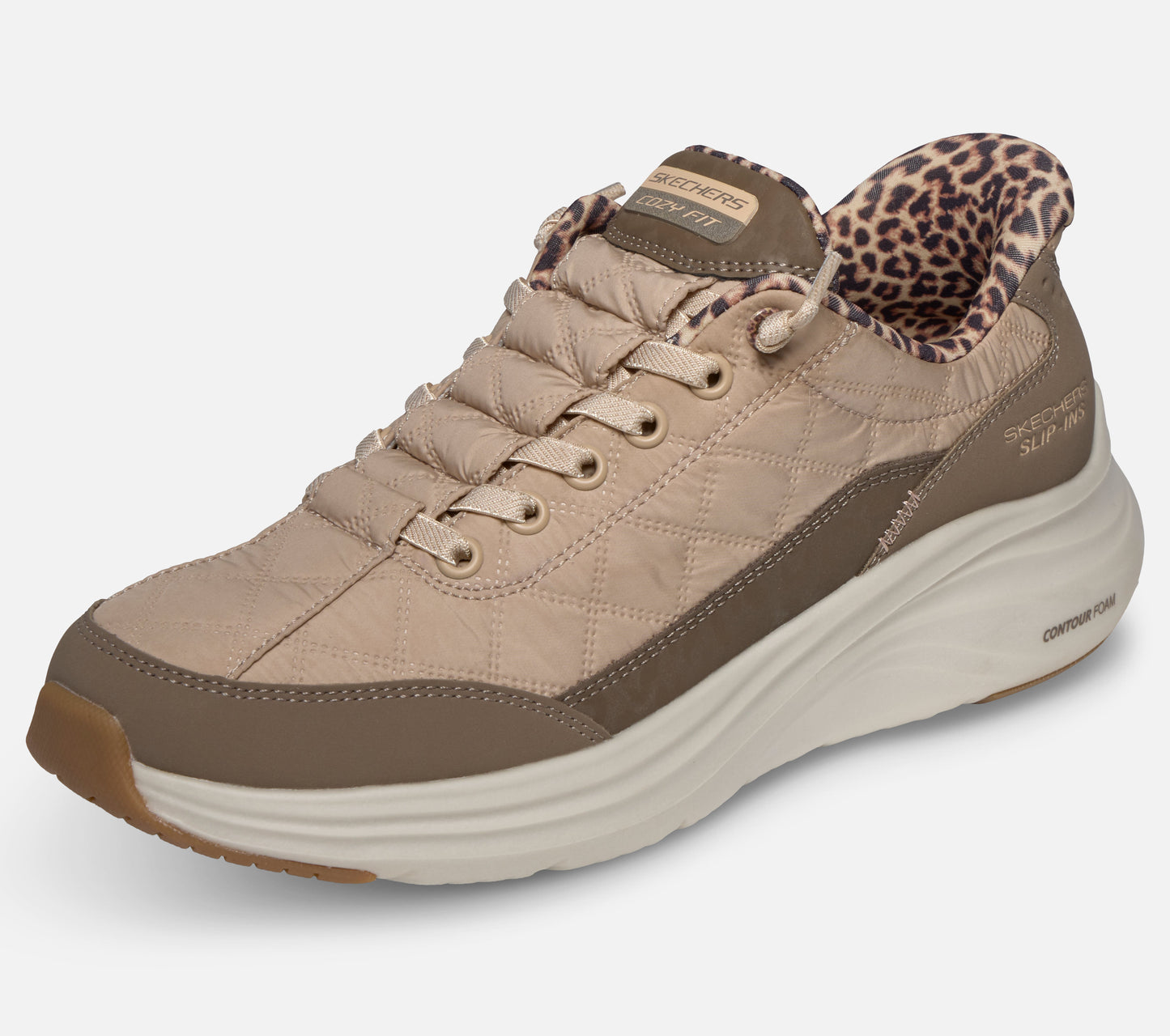 Slip-ins: Contour Foam – Cozy Fit Leopard Dream Shoe Skechers.no