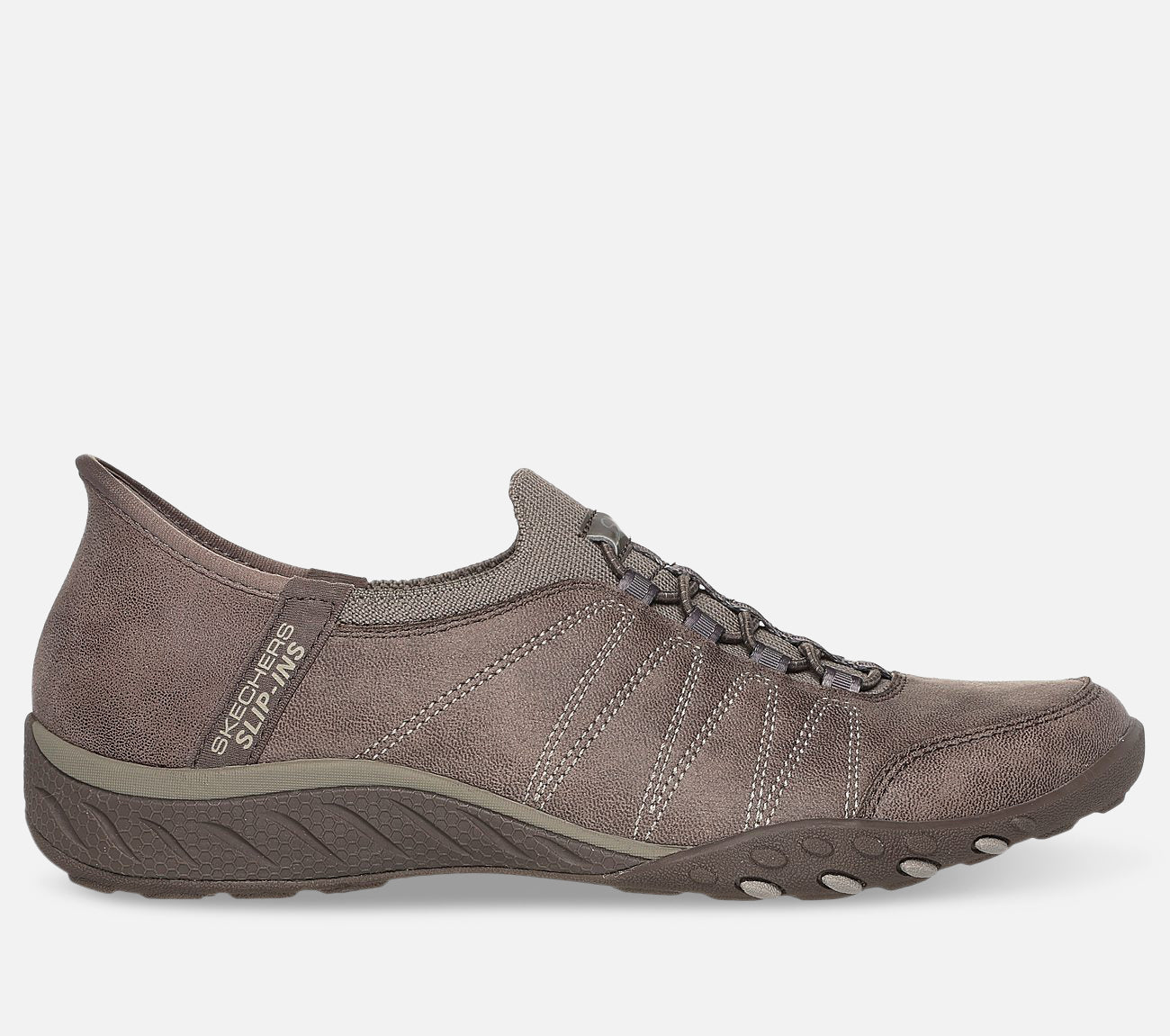 Breathe-Easy Slip-ins | Mørk taupe damesko - Kjøp online her – Skechers.no