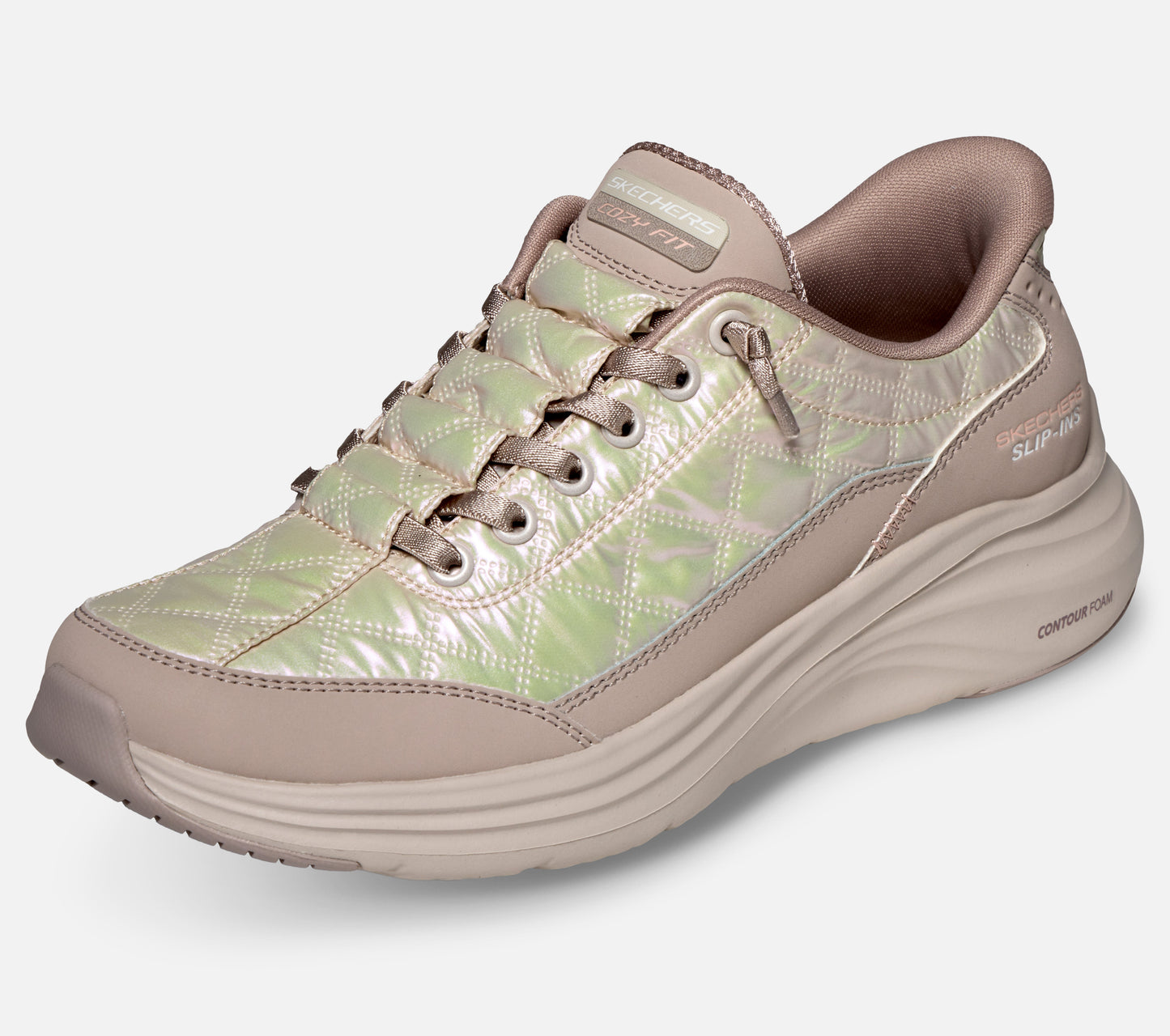 Slip-ins: Contour Foam Cozy Fit - Shining Pearl Shoe Skechers.no