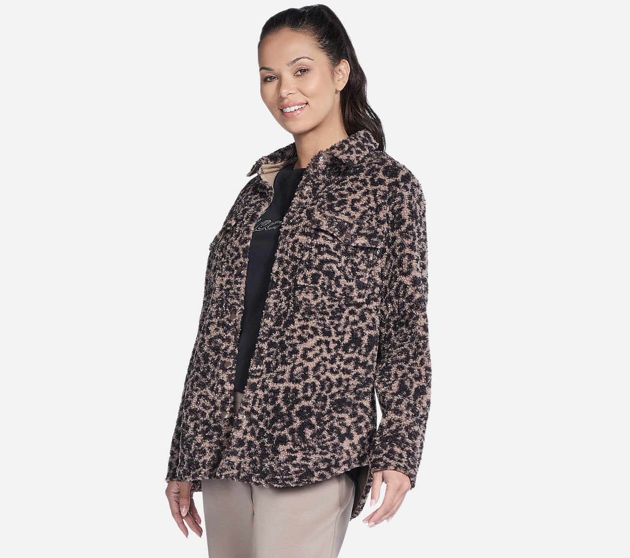 On-the-GO Cheetah Sherpa Jacket Clothes Skechers.no