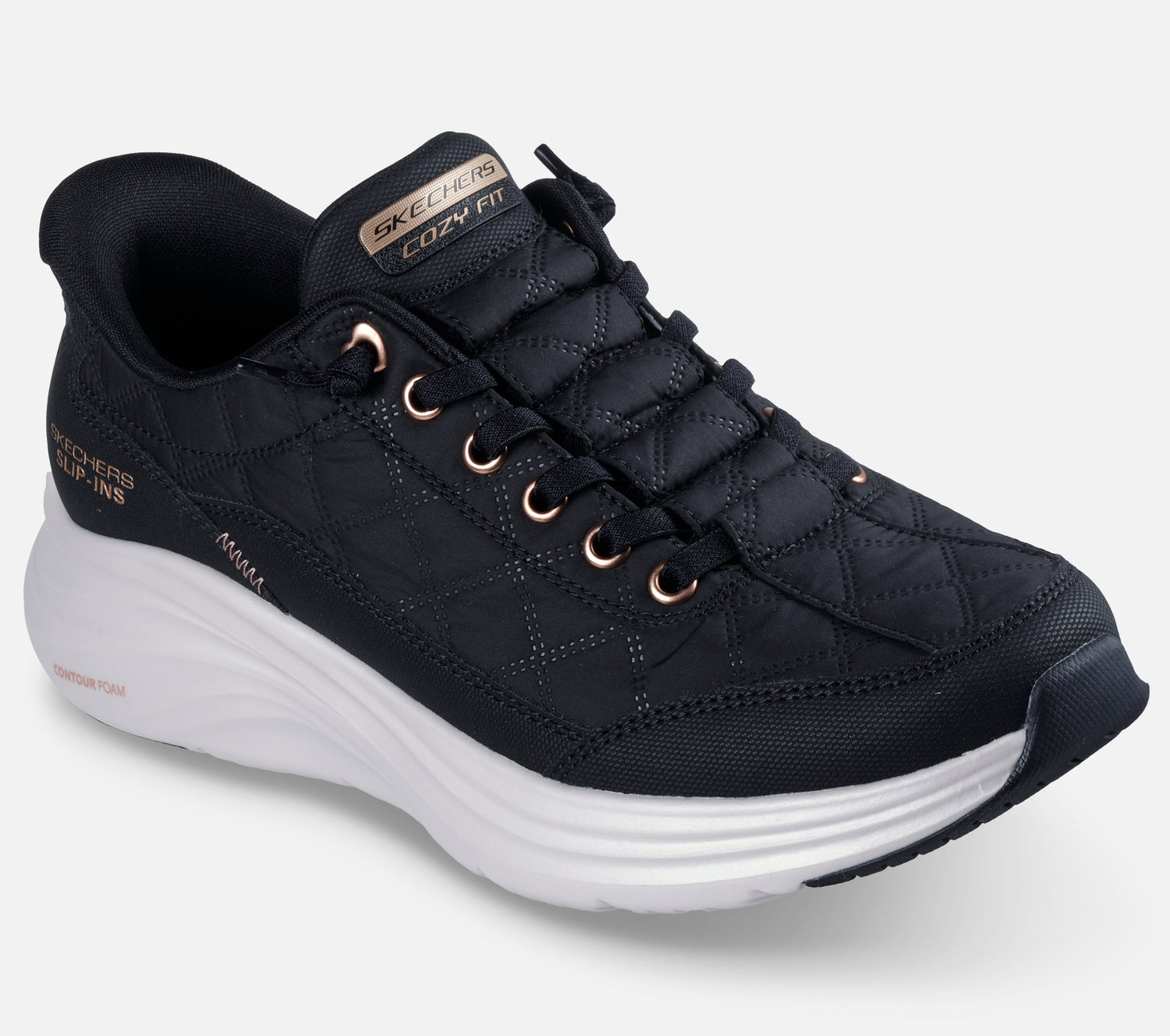 Wide Fit: Slip-ins: Contour Foam - Cozy Fit Golden Hour Shoe Skechers.no