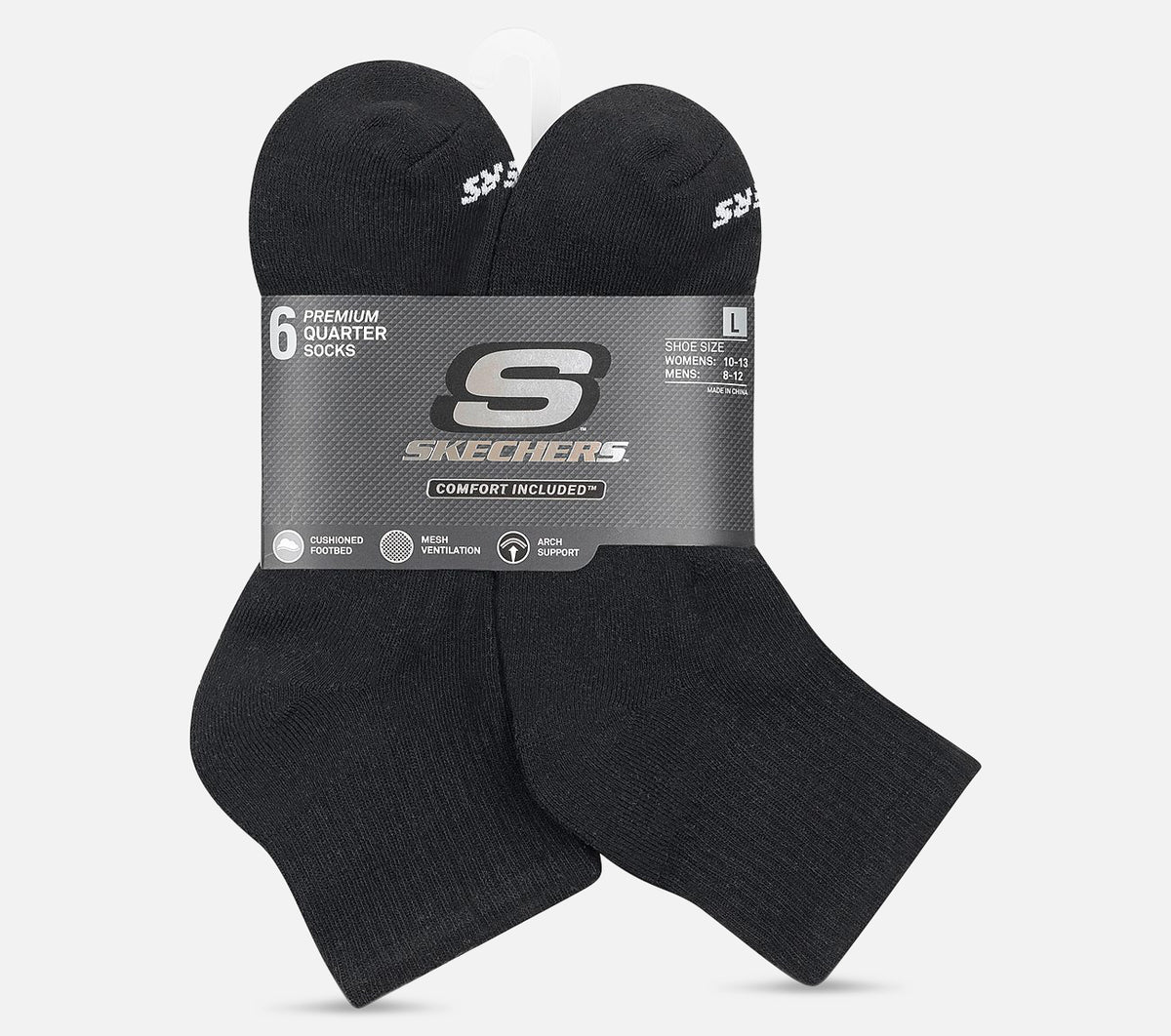6-pakning Core sokker | Svart herresokker - Kjøp online her – Skechers.no