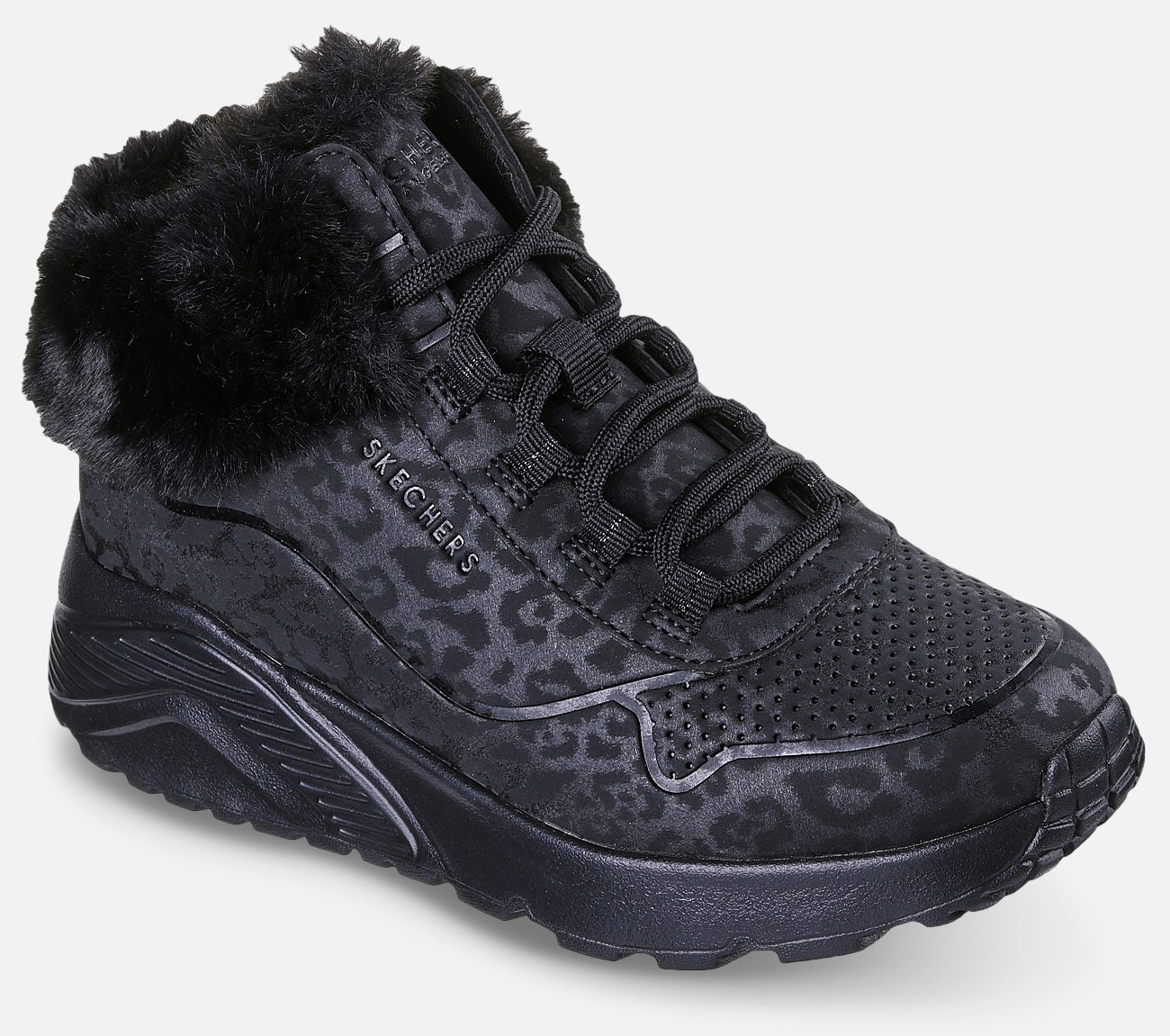 Uno Lite - Cozy Leopard Boot Skechers.no