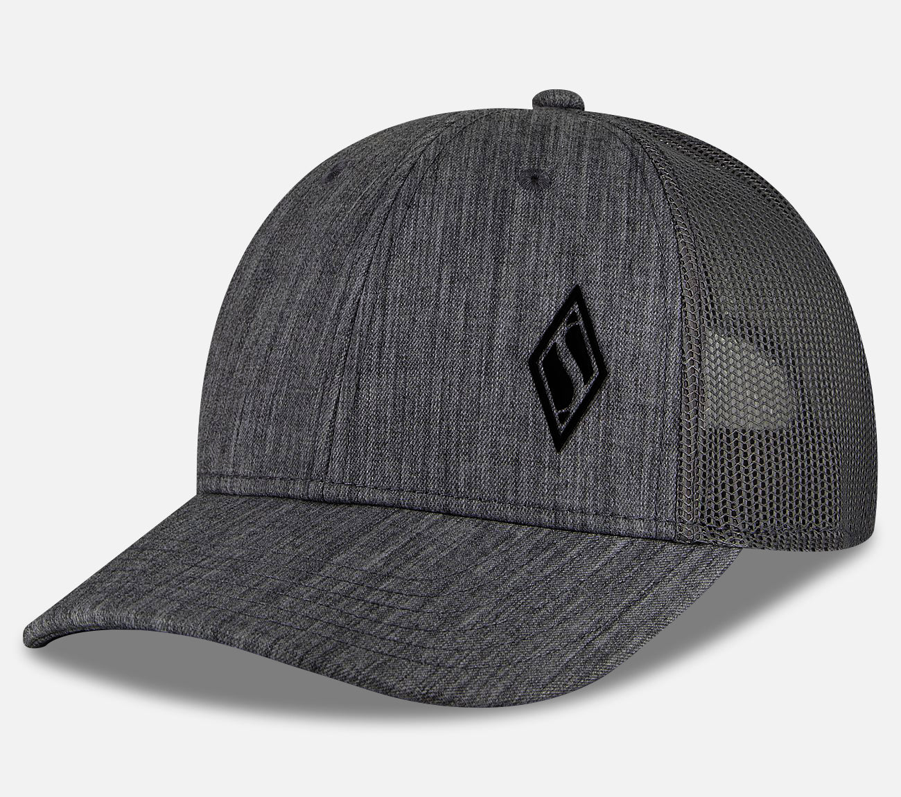 Cap - Heather Gray Trucker W/Diamond Hat Hat Skechers